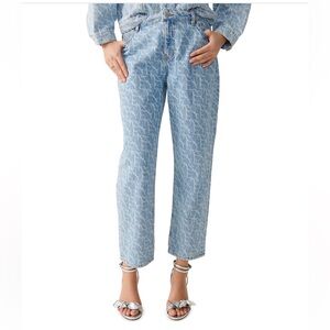 Ba&Sh Meva monogram cropped jeans Size 2